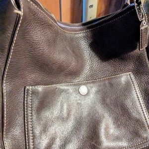 Authentic COACH Chelsea Purple Pebbled Leather Shoulder Bag Tote Purse